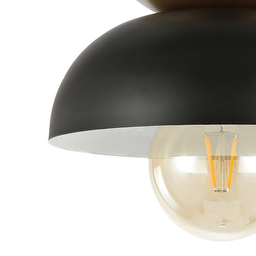Paulina Classic Industrial Iron LED Flush Mount - JONATHAN Y